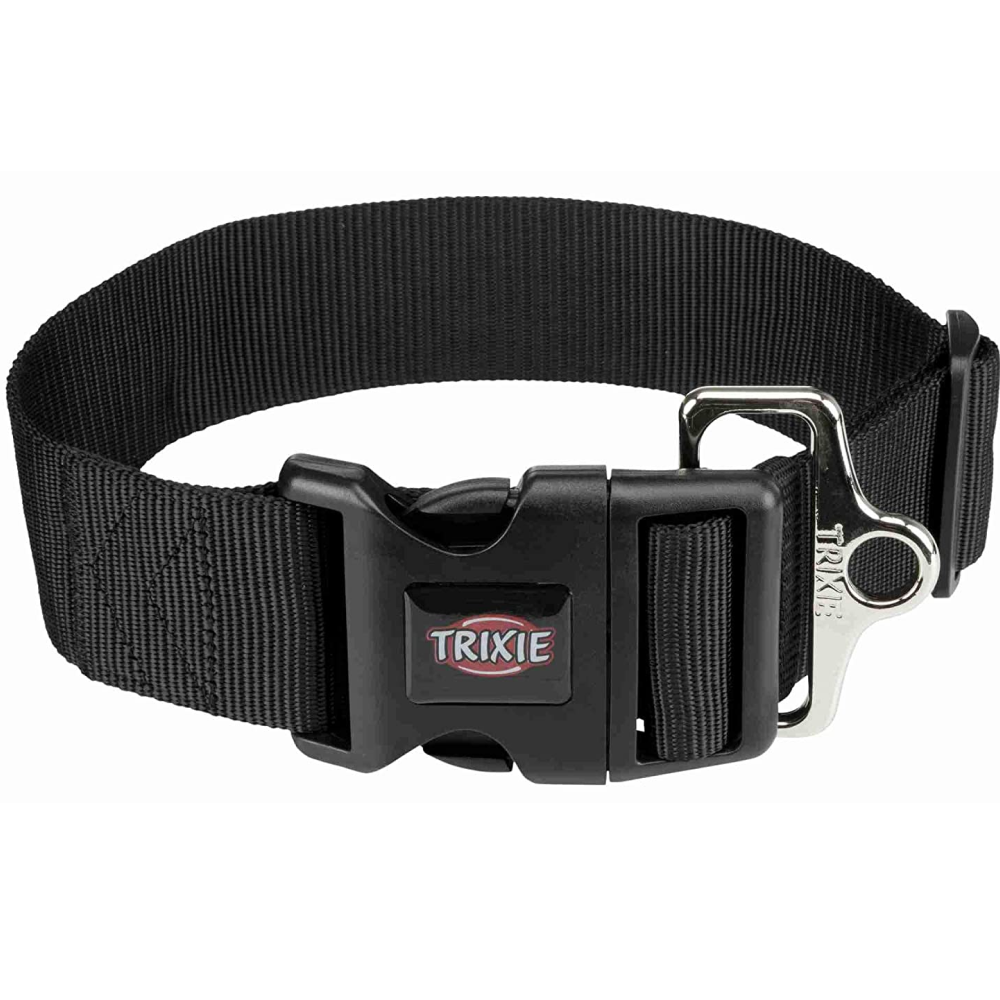 Trixie Extra Wide Premium Collar for Dogs (Black)