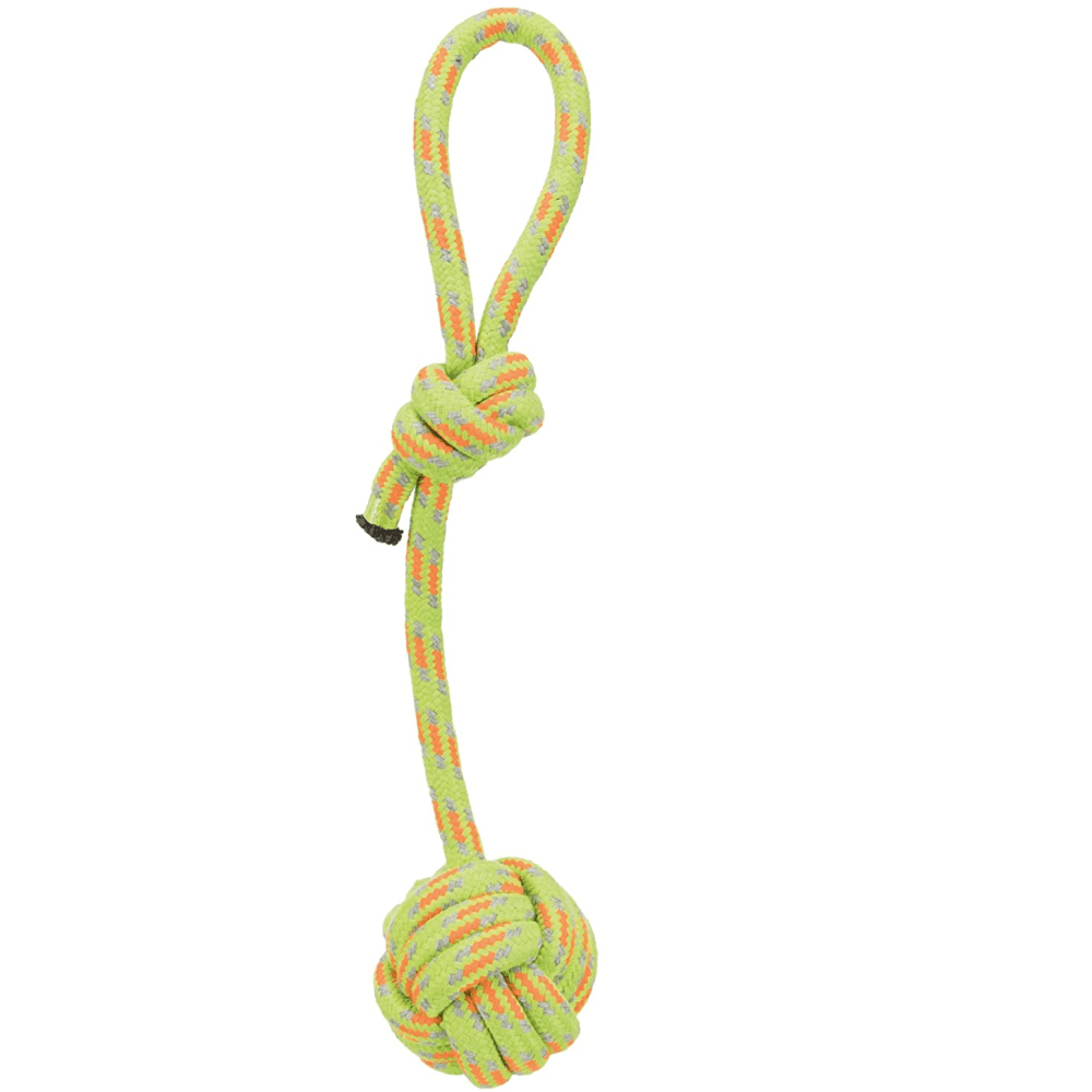 Trixie Playing Rope with Woven in Ball Toy for Dogs (Green)