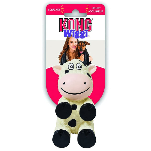 Kong Wiggi Cow Chew Toy for Dogs