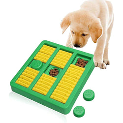 Pet Vogue Slow Feeder Rectangle Shaped Toy for Dogs (Yellow/Green)