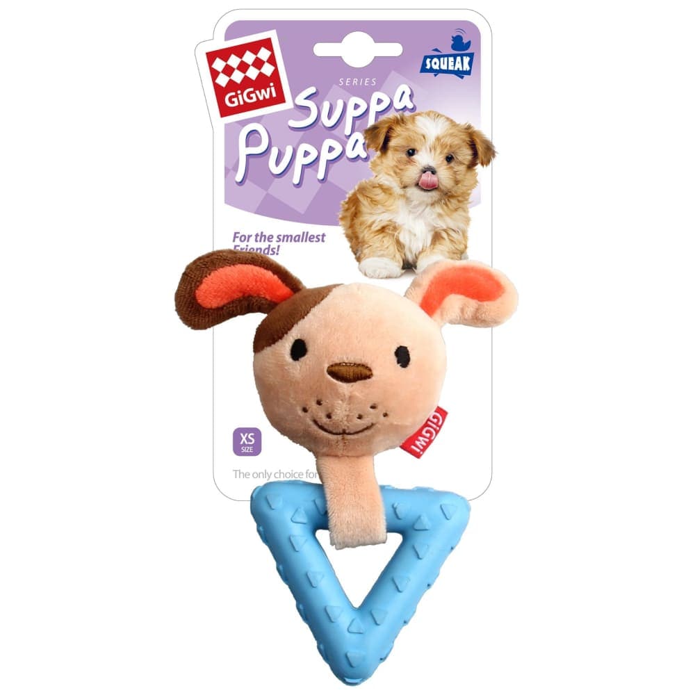 GiGwi Suppa Puppa Dog Squeaker inside Plush/TPR Toy for Dogs