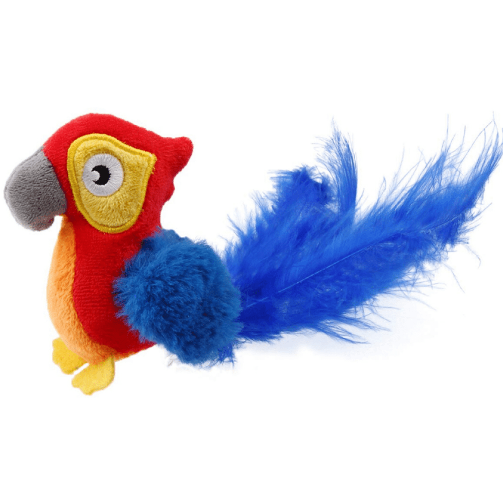 GiGwi Melody Chaser with Motion Activated Sound Chip for Cats (Red Parrot) Cats-Toys GiGwi 15cm