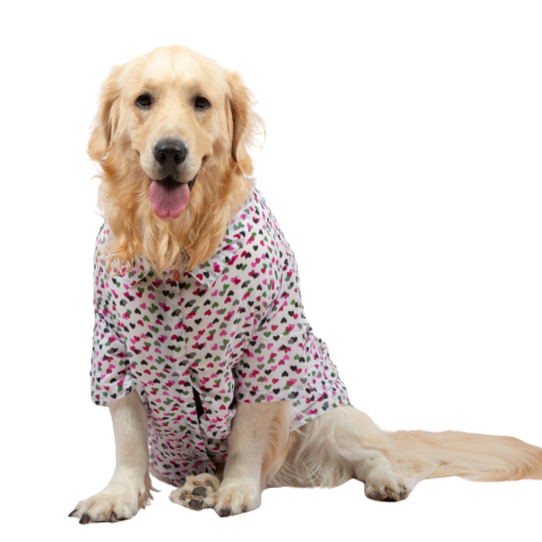 Up4pets Dreamy Hearts Cotton Shirts for Dogs (Pink)