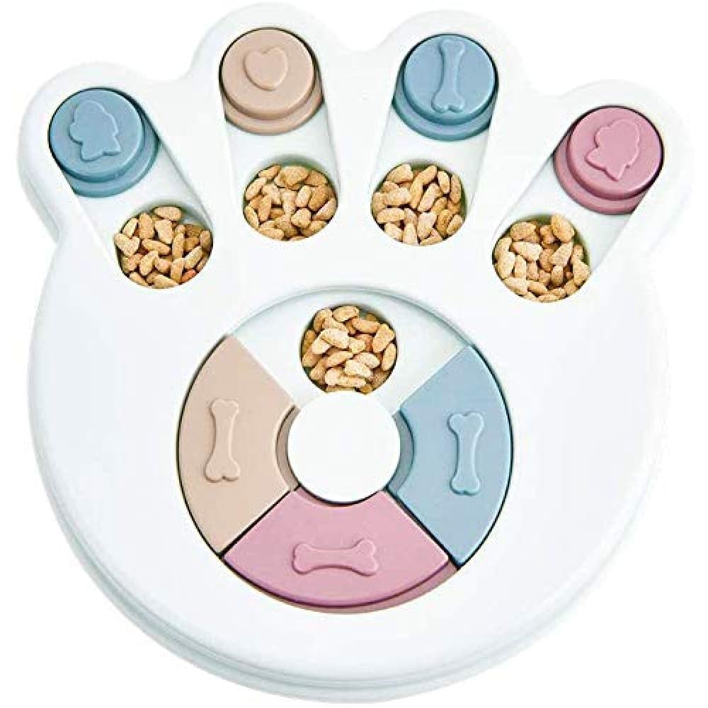 Pet Vogue Slow Feeder Paw Shaped Toy for Dogs and Cats (White) Both-Bowls & Feeders Pet Vogue 11x10x1.5in