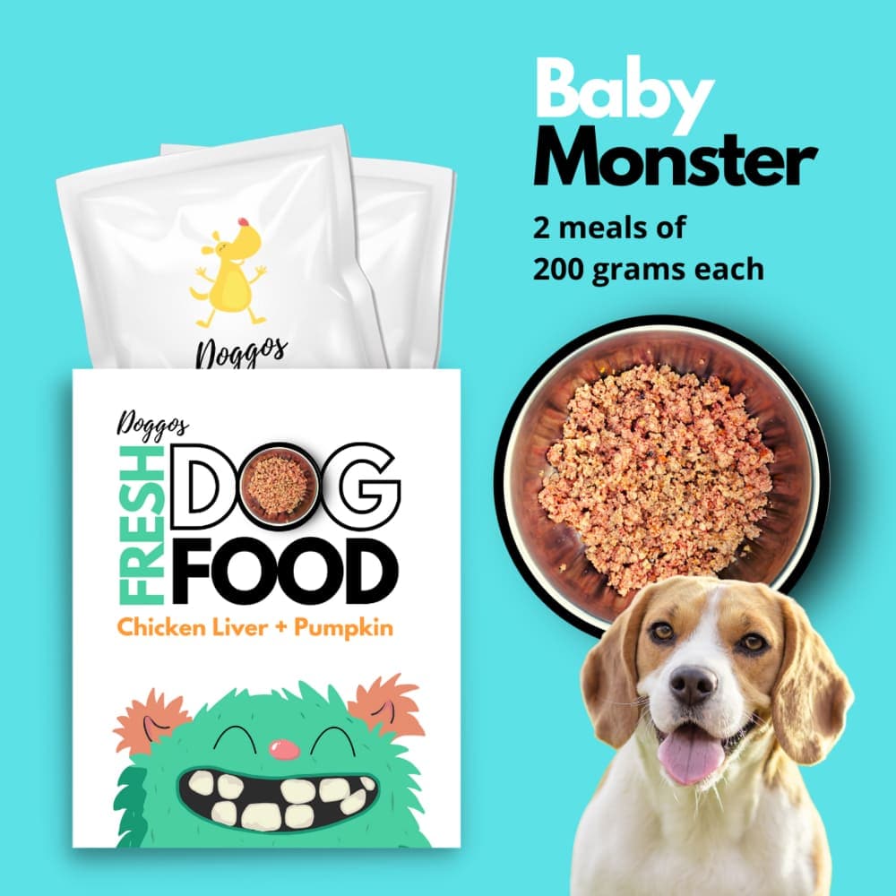 Doggos Baby Monster Chicken and Pumpkin Fresh Dog Wet Food (All Breeds)