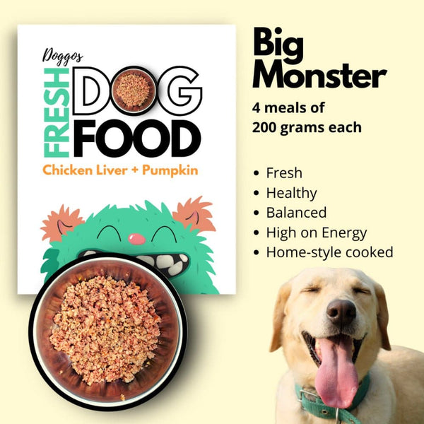 Doggos Big Monster Chicken and Pumpkin Fresh Dog Wet Food (All Breeds)