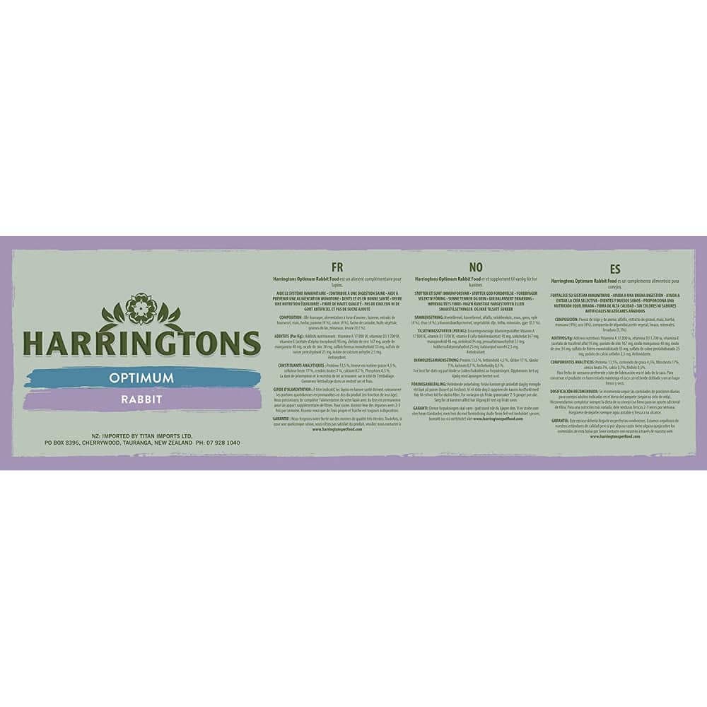 Harringtons Small Animal Optimum Rabbit Food