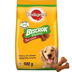 Pedigree Lamb Flavour Biscrok Biscuits Dog Treats (500g)