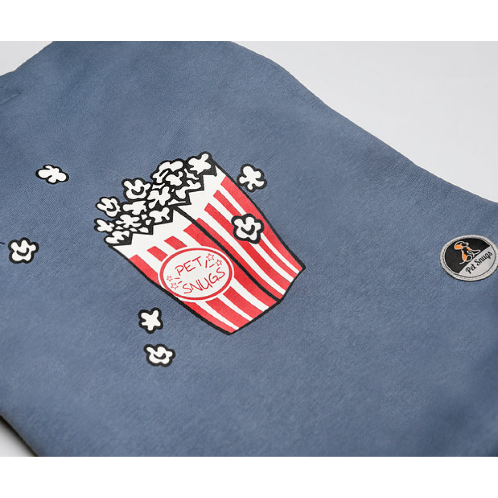 Pet Snugs Popcorn Print Sweatshirt For Dogs - Sky Blue