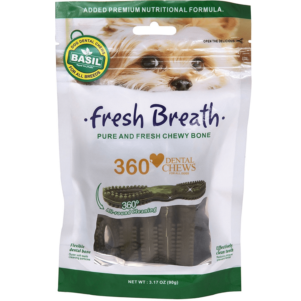 Basil Fresh Breath Chewy Bone Dog Treat