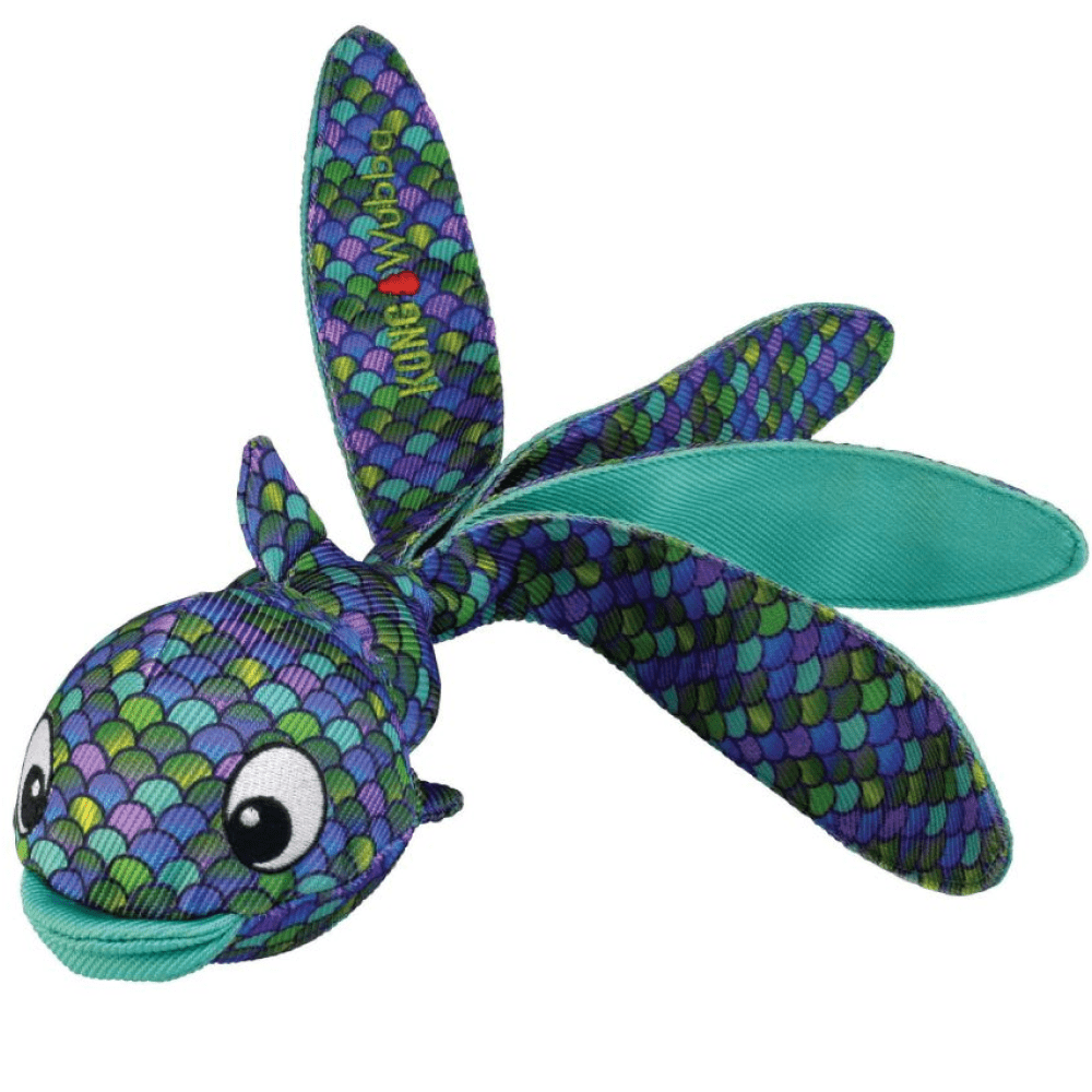 Kong Wubba Finz Blue Dog Toy