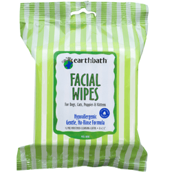 EarthBath Hypoallergenic Fragrance Free Facial Wipes for Dogs and Cats