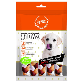 Gnawlers Yaowo Braided Dog Treats (2.5 inch)