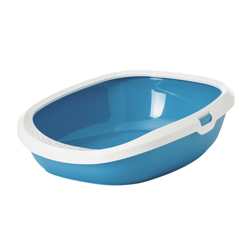 Savic Gizmo Litter Tray with Rim for Cats (Twilight Blue) Litter Supplies Savic