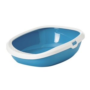 Savic Gizmo Litter Tray with Rim for Cats (Twilight Blue)