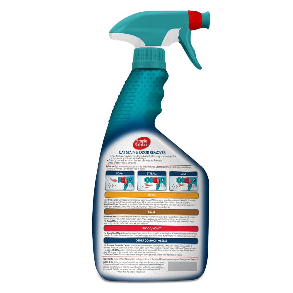 Simple Solution Stain & Odor Remover Spray for Cats Litter Supplies Simple Solution
