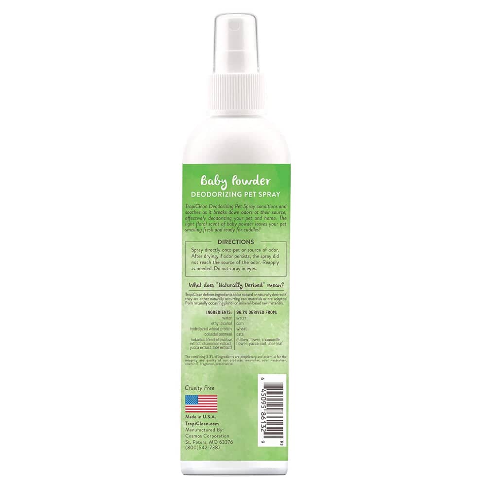 Tropiclean Baby Powder Cologne Spray for Dogs and Cats