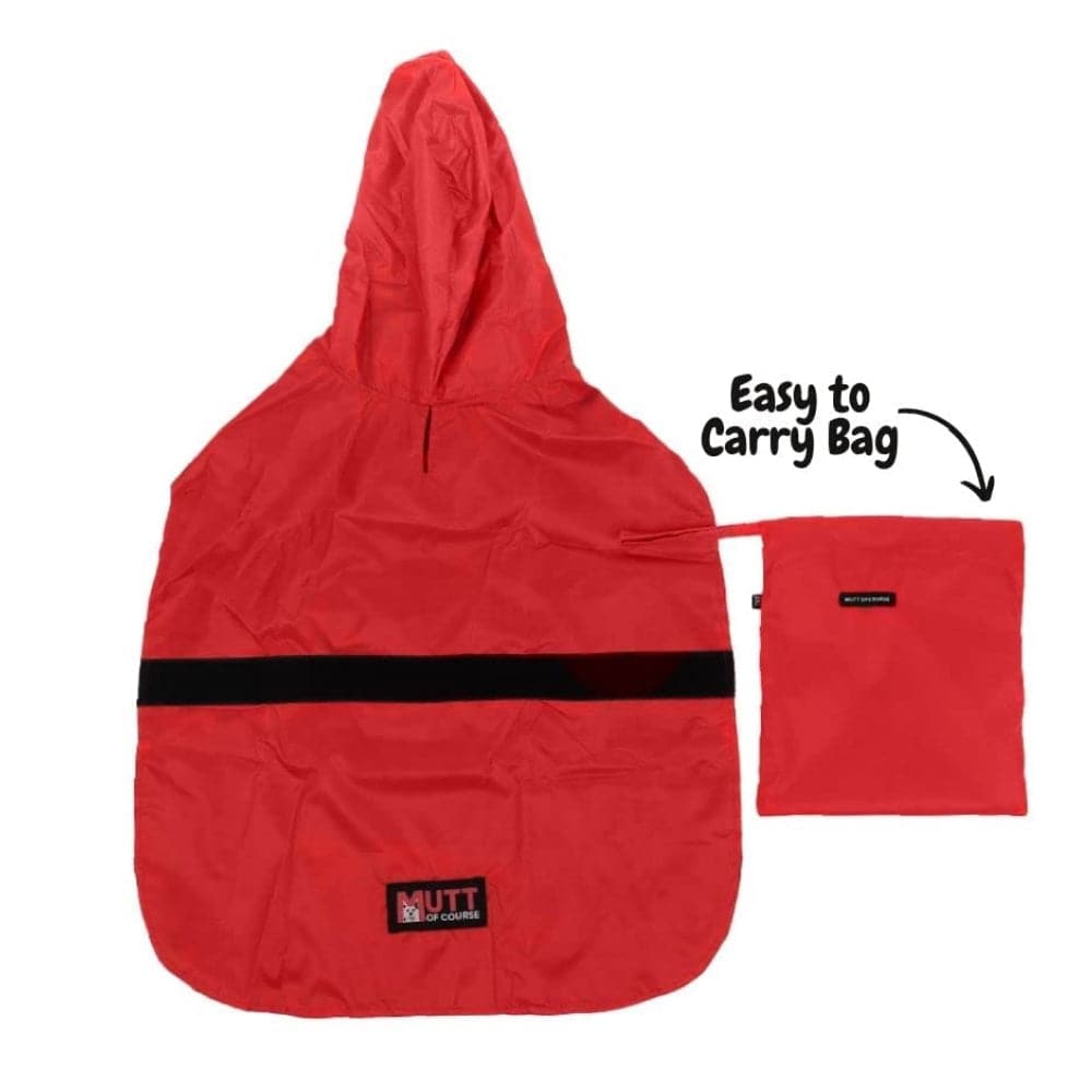 Mutt of Course Raincoat For Dogs (Red)