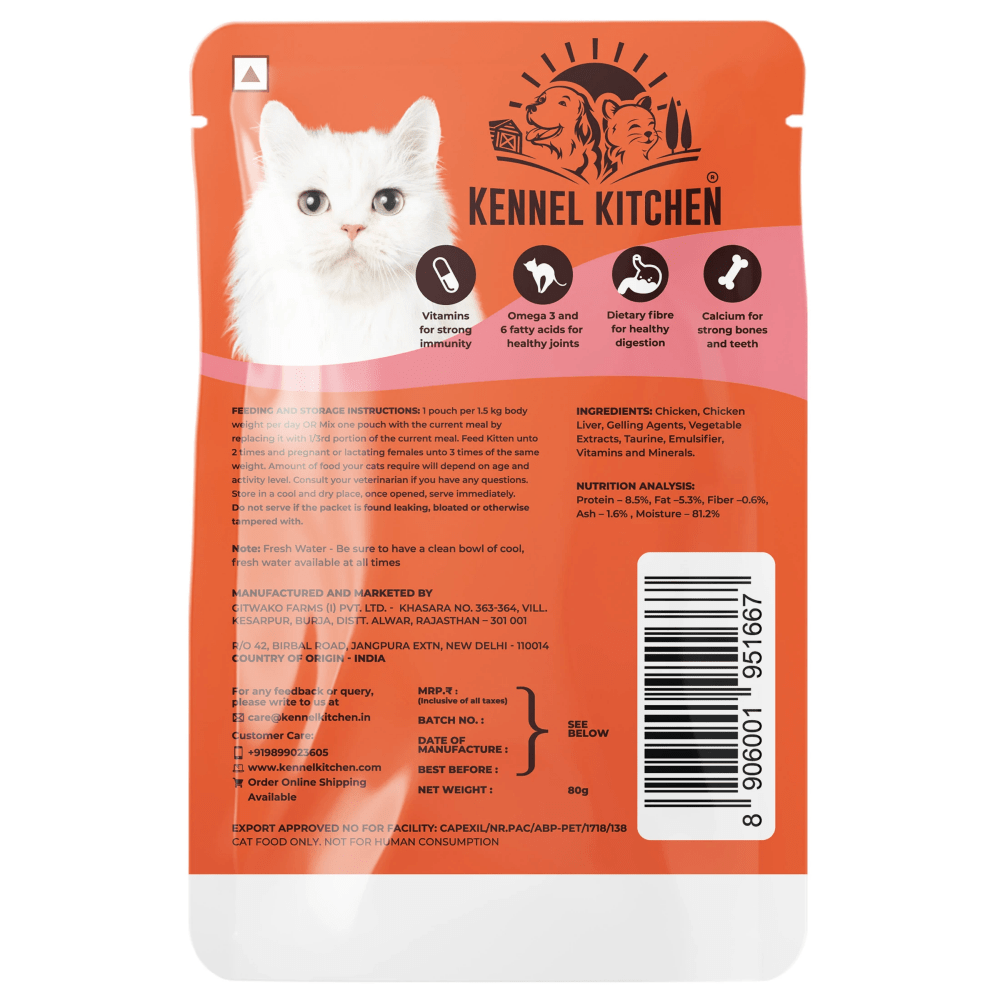 Kennel Kitchen Chicken in Jelly Kitten & Adult Wet Cat Food