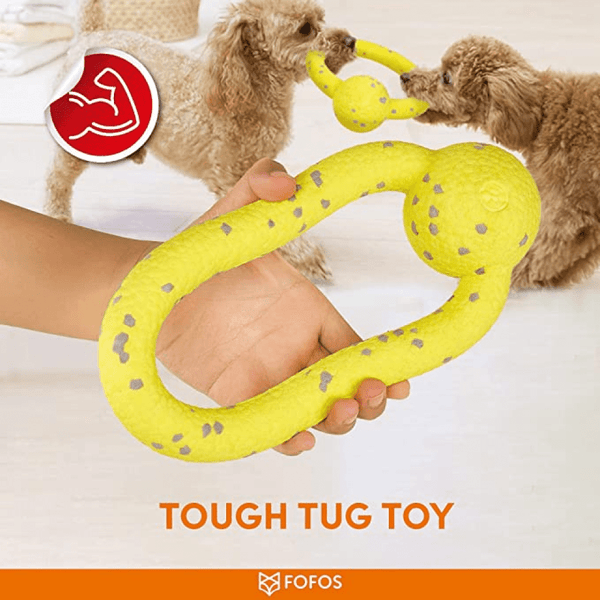 Barkbutler x Fofos Durable Puller Toy for Dogs (Yellow)