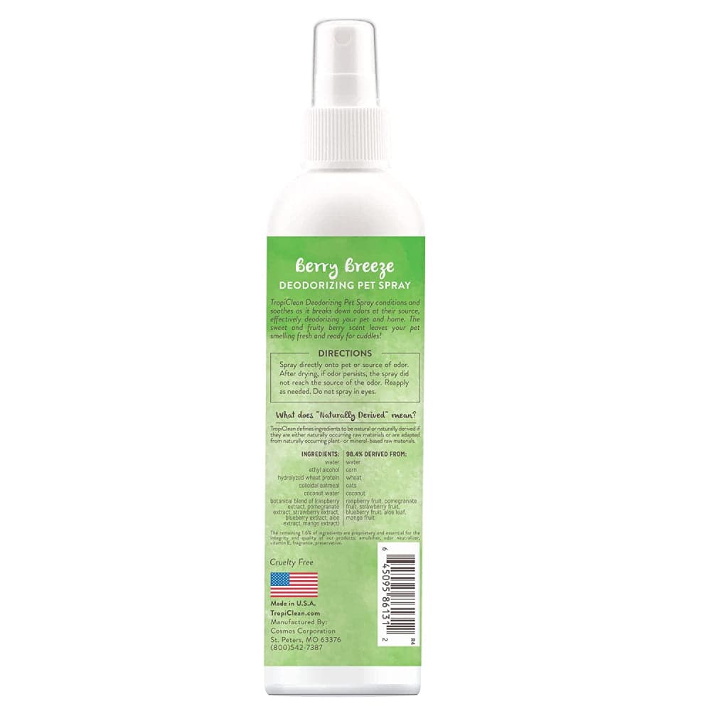 Tropiclean Berry Breeze Cologne Spray for Dogs and Cats