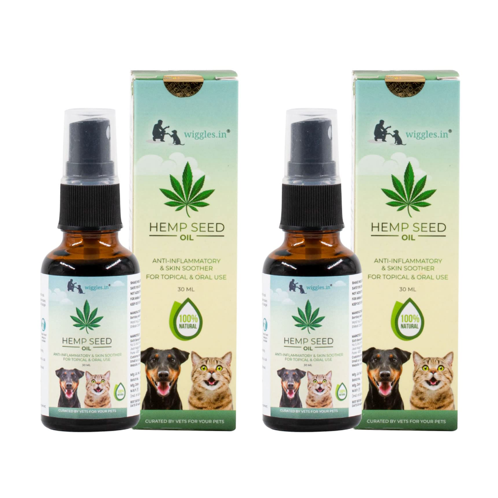 Wiggles Pain Anxiety Relief Hemp Seed Oil for Dogs and Cats