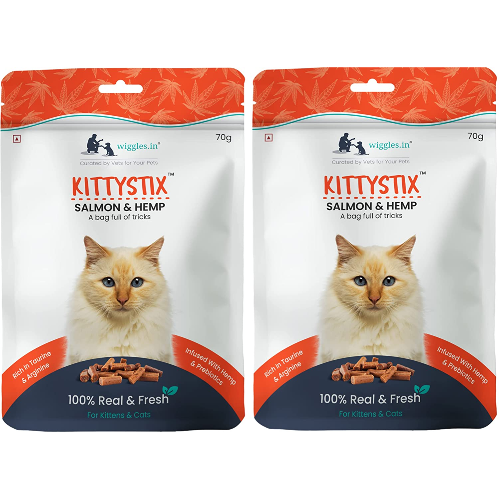 Wiggles Kittystix Salmon & Hemp Cat Treats