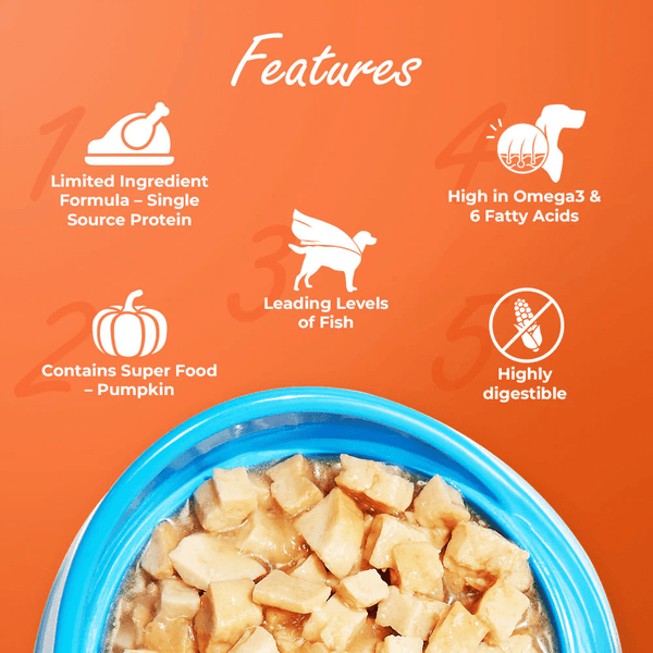 Kennel Kitchen Supreme Cuts in Gravy Fish Recipe with Pumpkin Puppy & Adult Dog Wet Food (All Life Stage)