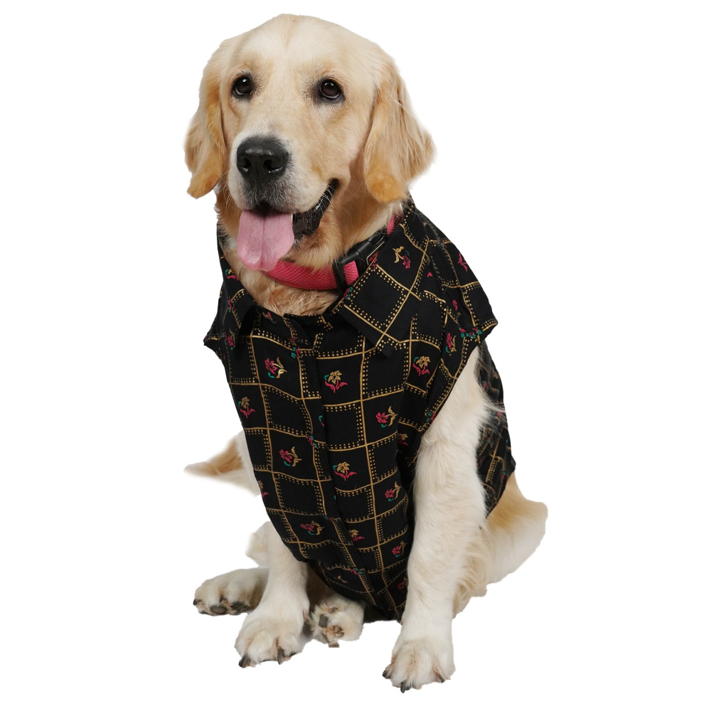 Up4pets Noor Cotton Shirts For Dogs - Black