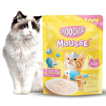 Moochie Mousse with Tuna Topping Calamari Cat Treats