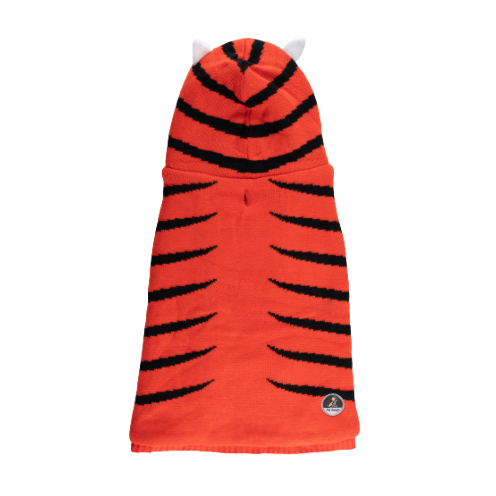 Petsnugs Tiger Knit Sweater for Dogs and Cats (Black & Orange)