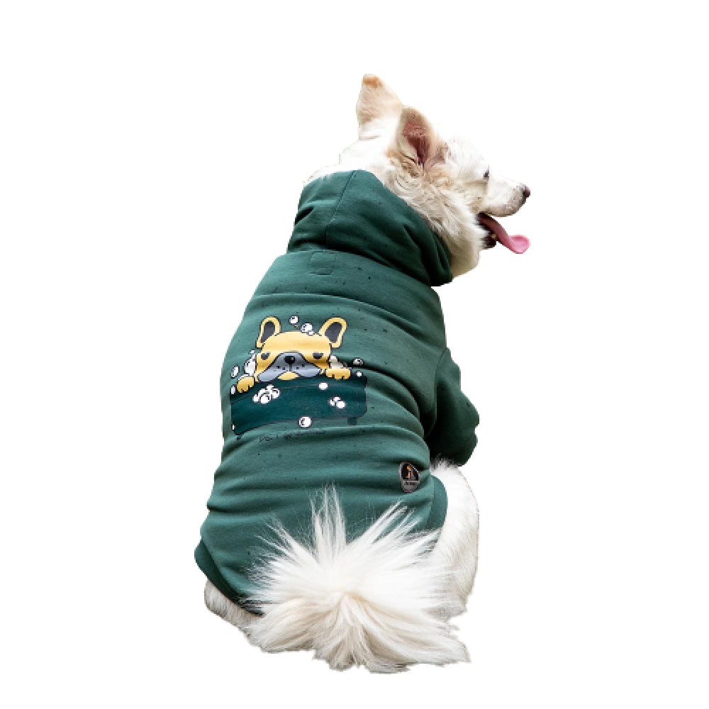 Pet Snugs Dog Bathtub Print Sweatshirt for Dogs (Green)