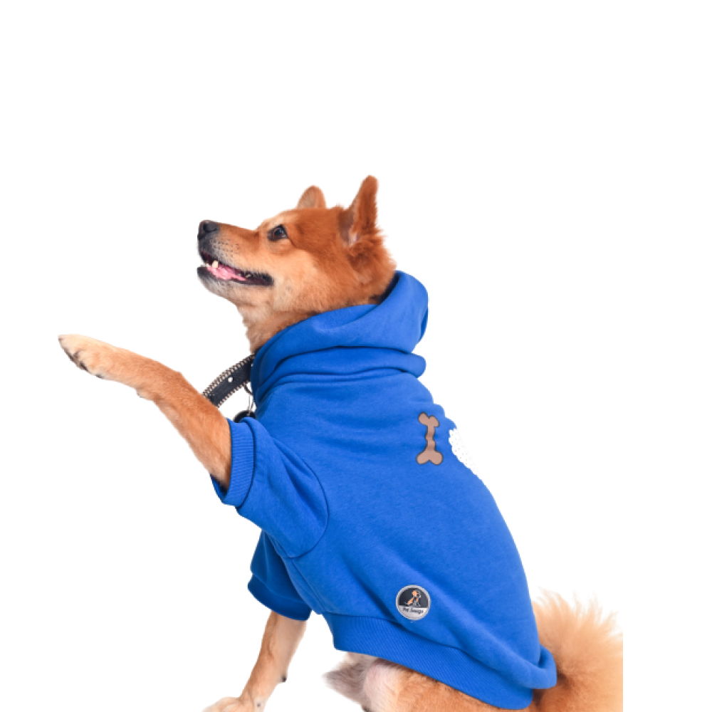 Petsnugs Cute Heart Hoodie for Dogs and Cats (Blue)