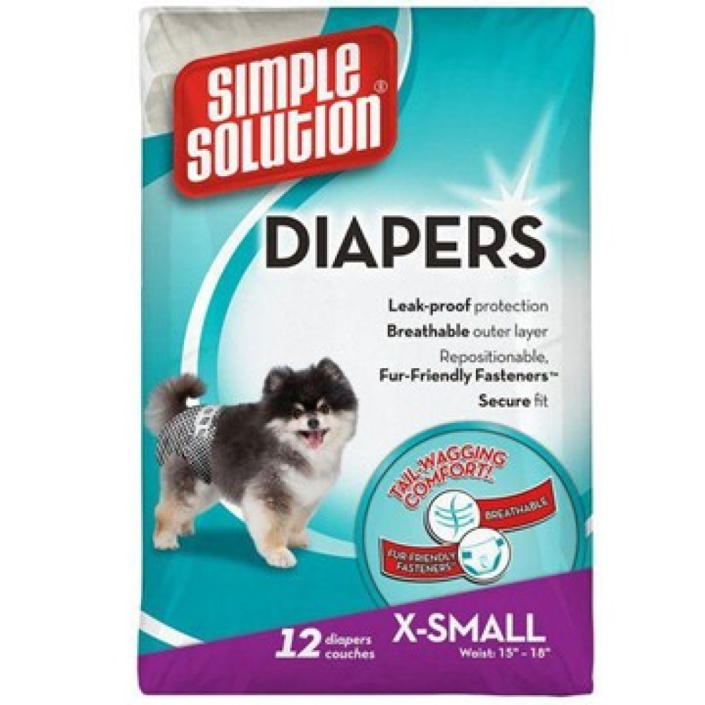 Simple Solution Disposible Diaper for Female Dogs (12 pc)
