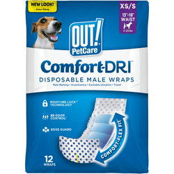 OUT! Disposable Diapers for Male Dog (12 pcs)