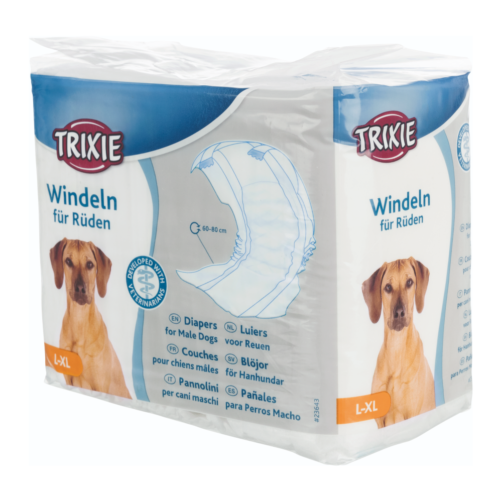 Trixie Disposible Diapers for Male Dogs (60x80cm) Dogs-Health & Wellness Trixie 12pcs