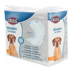 Trixie Disposible Diapers for Male Dogs (Pack of 12)