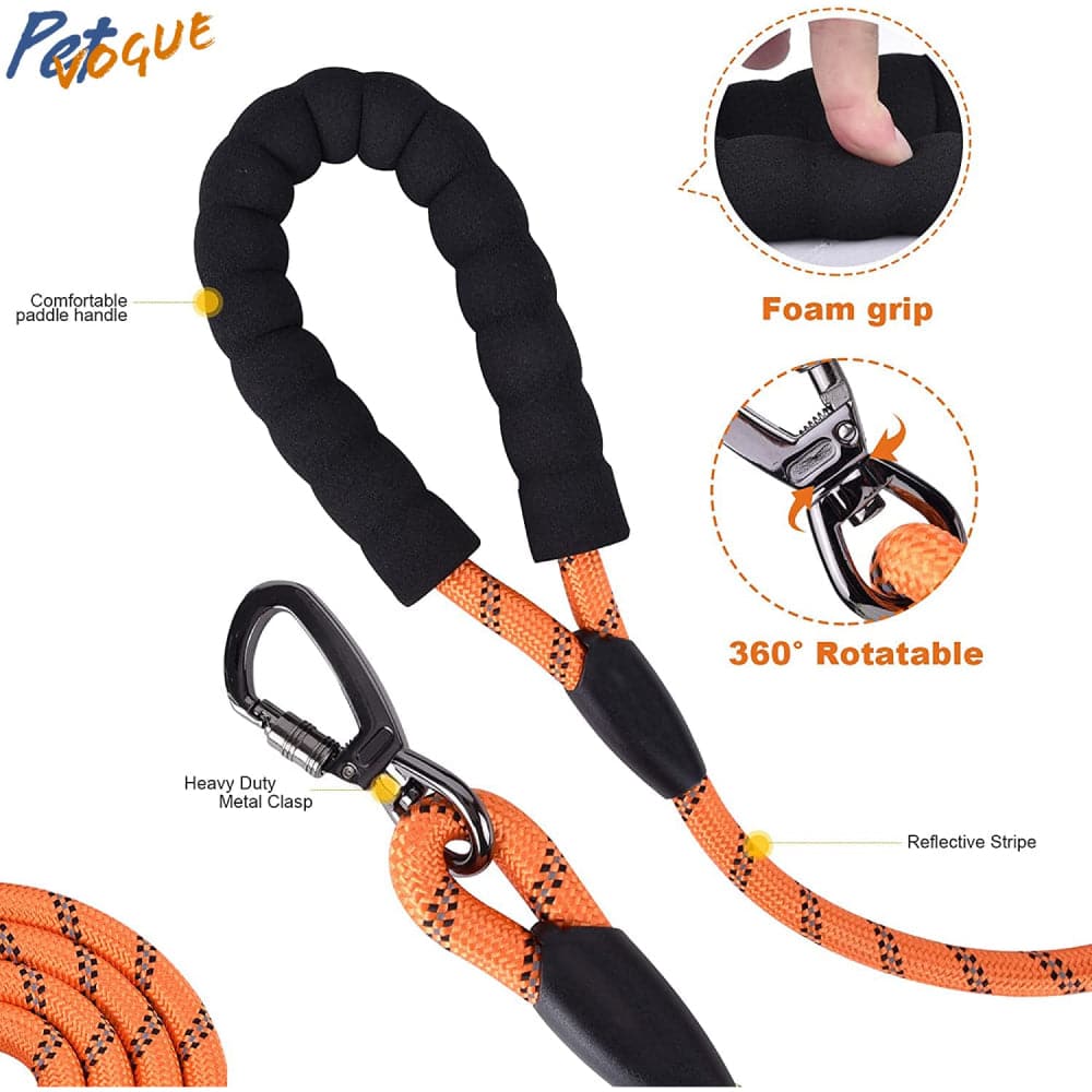 Pet Vogue Rope Leash for Dogs (Orange)