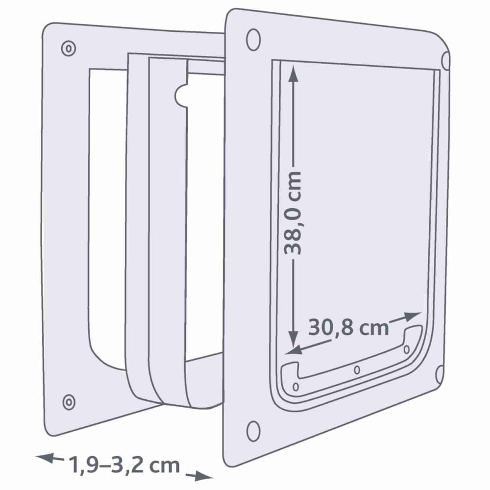 Trixie Two Way Flap with Tunnel for Dogs (White)