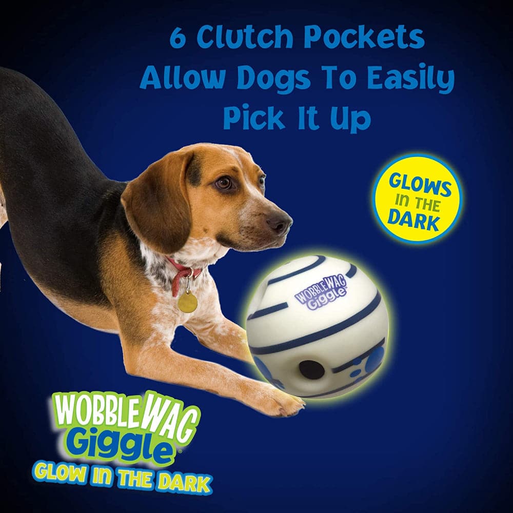 Wobble Wag Giggle Glow in The Dark Interactive Toy for Dogs