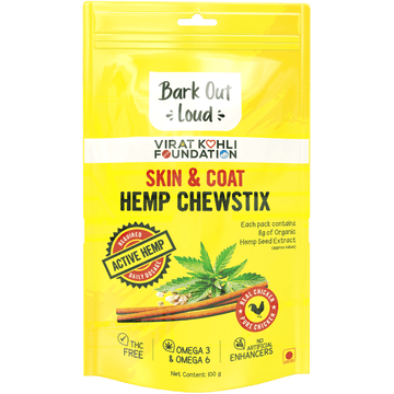 Bark Out Loud Skin & Coat Hemp Chew Stix for Dogs and Cats