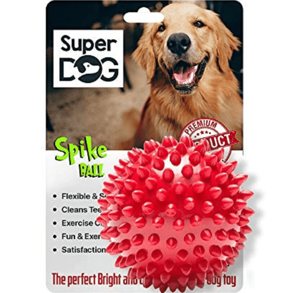 Goofy Tails Super Dog Spike Ball Rubber Toy for Dogs