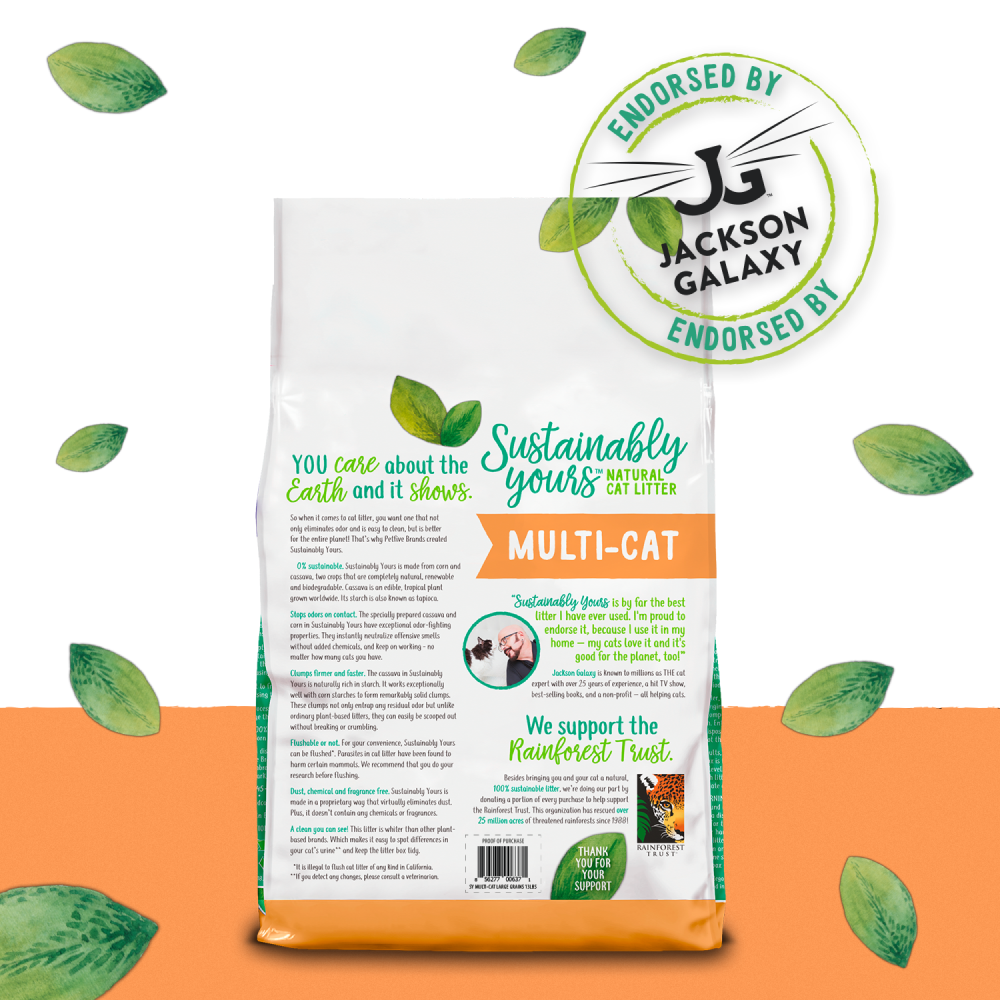 Sustainably Yours Multi Cat Unscented Large Grains Cat Litter