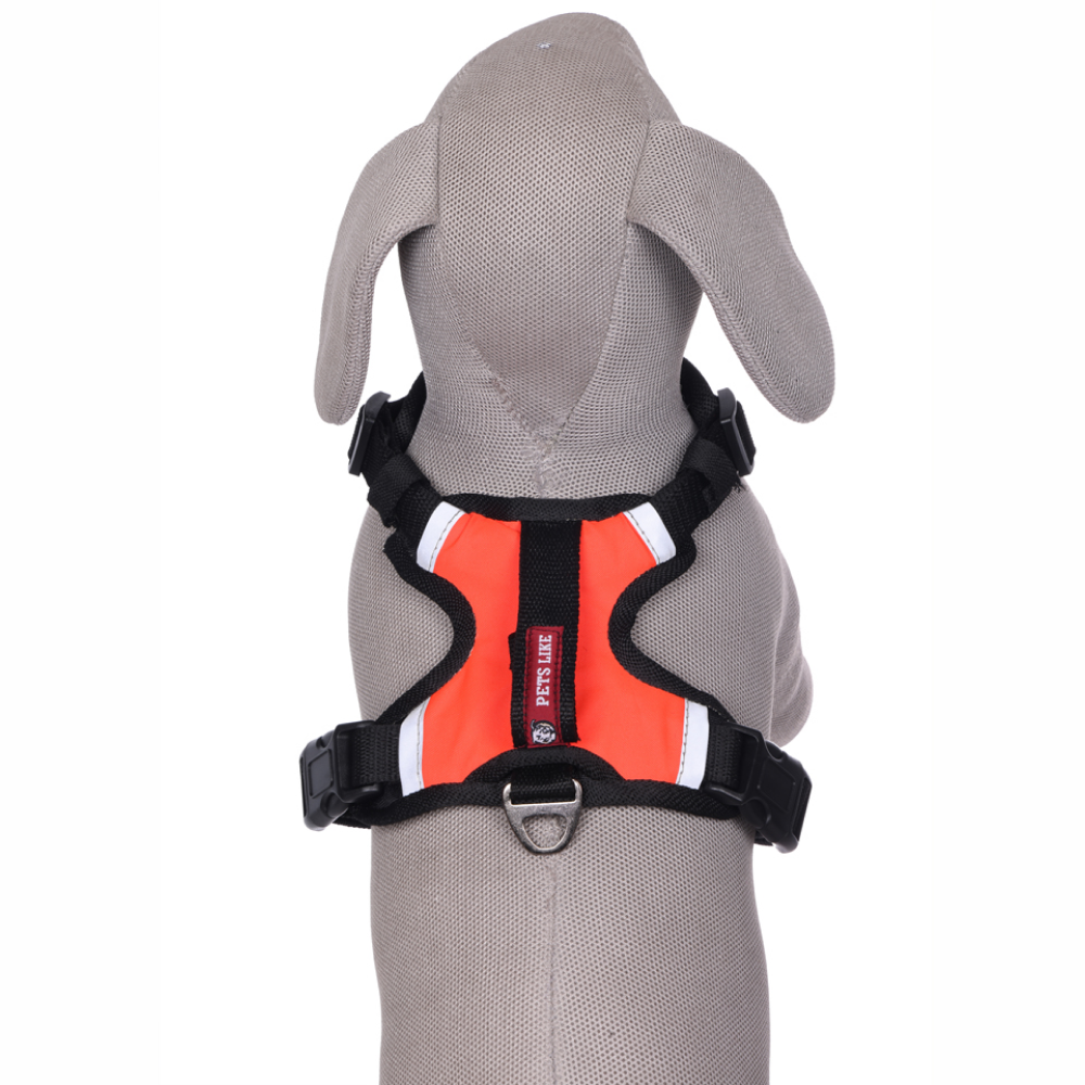 Pets Like Padded Double Side Harness for Dogs (Orange)
