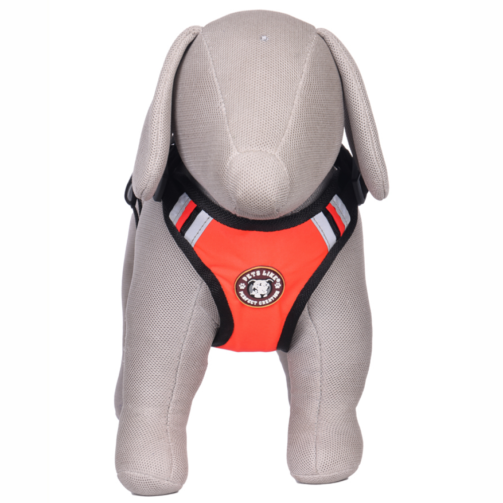 Pets Like Padded Double Side Harness for Dogs (Orange)