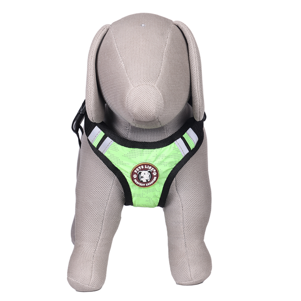 Pets Like Padded Double Side Harness for Dogs (Neon Green)