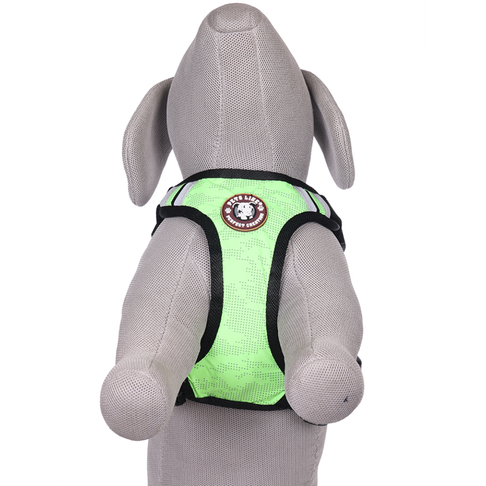 Pets Like Padded Double Side Harness for Dogs (Neon Green)