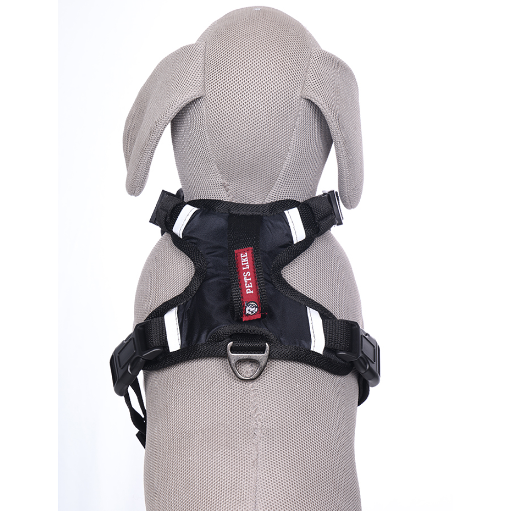 Pets Like Padded Double Side Harness for Dogs (Black)