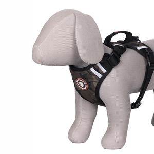 Pets Like Padded Double Side Harness for Dogs (Brown Flange)