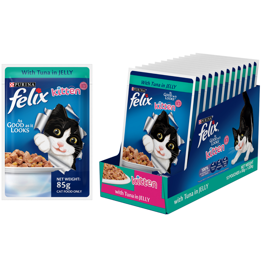 Buy Purina Felix Tuna with Jelly Kitten Wet Food Online Supertails